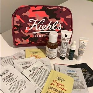 Kiehl’s samples and makeup bag!